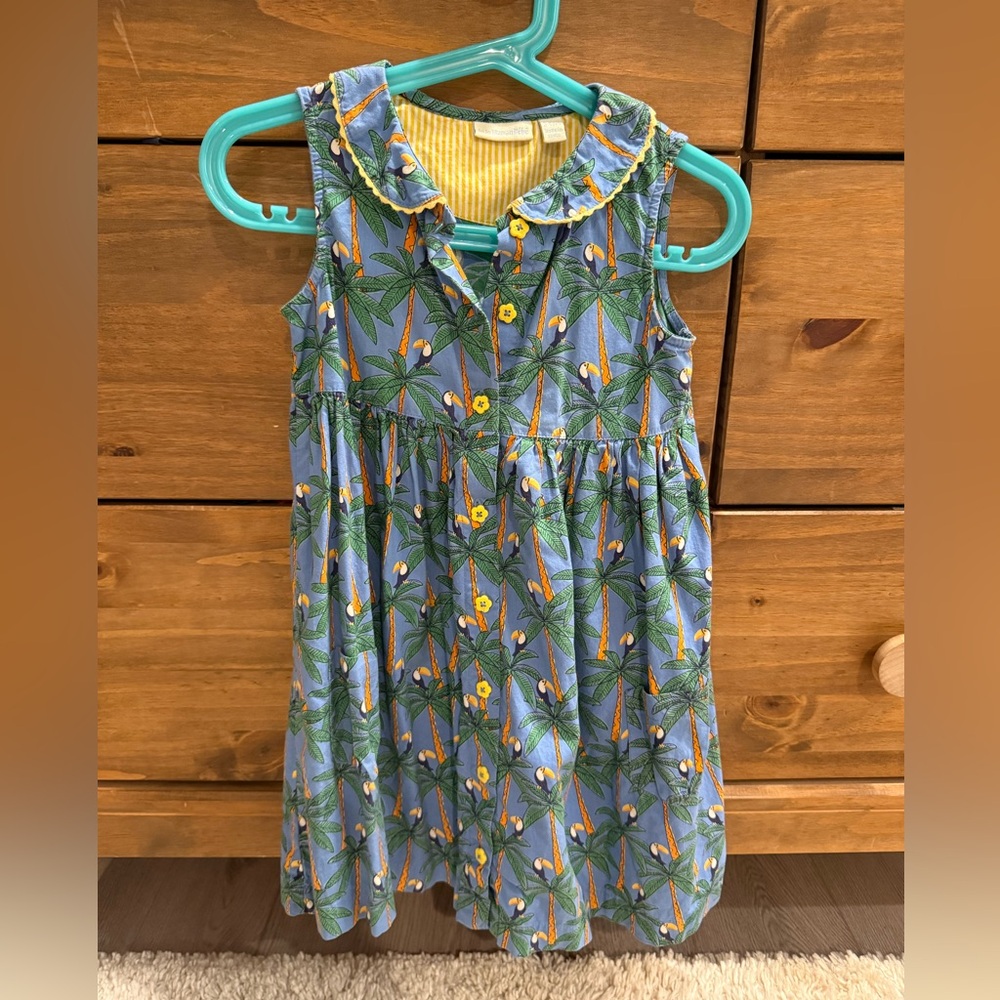 Girls Tropical Print Dress